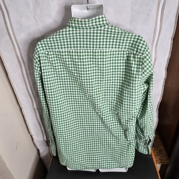 J. Crew Kelley Green Gingham Button Down 100% Cotton Men's Large Shirt - Picture 11 of 11